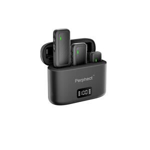 2 Pack Mini Wireless Lavalier Microphone for iPhone 16 15 Pro Max Smartphone ...